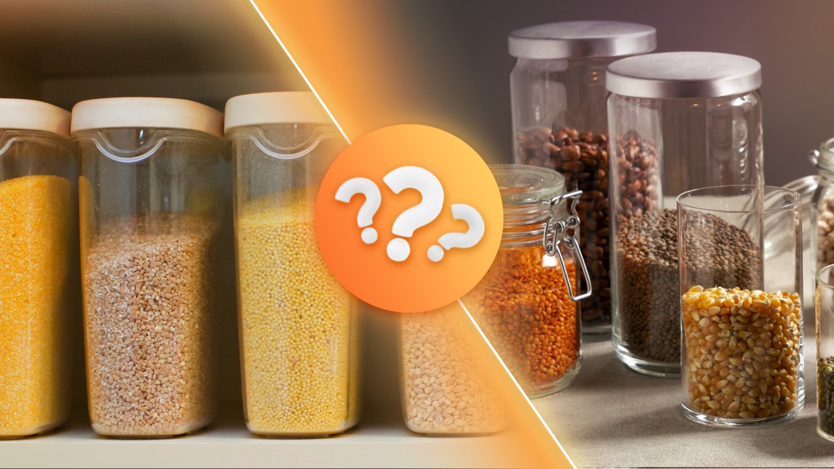 В чем хранить сыпучие продукты: стекло или пластик?